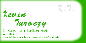kevin turoczy business card